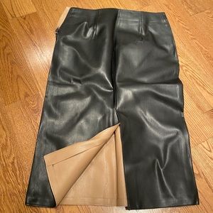 Black leather Zara skirt